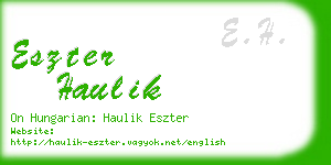 eszter haulik business card